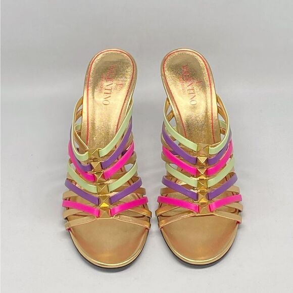 Valentino Garavani rockstud strappy 100mm stiletto mules - Picture 3 of 13